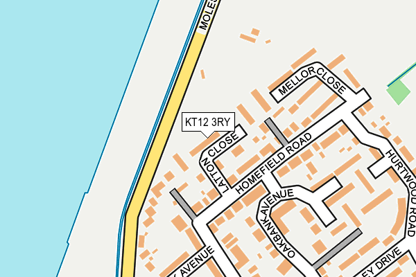 KT12 3RY map - OS OpenMap – Local (Ordnance Survey) KT12 3RY map - OS OpenMap – Local (Ordnance Survey)