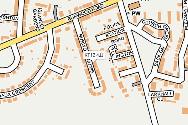 KT12 4JJ map - OS OpenMap – Local (Ordnance Survey)