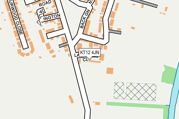 KT12 4JN map - OS OpenMap – Local (Ordnance Survey) KT12 4JN map - OS OpenMap – Local (Ordnance Survey)
