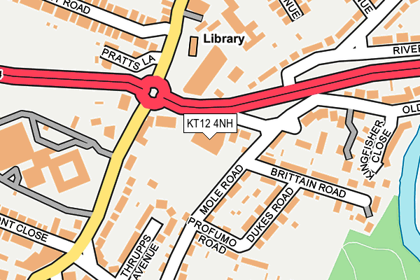KT12 4NH map - OS OpenMap – Local (Ordnance Survey) KT12 4NH map - OS OpenMap – Local (Ordnance Survey)