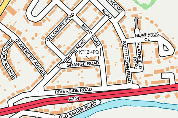 KT12 4PQ map - OS OpenMap – Local (Ordnance Survey) KT12 4PQ map - OS OpenMap – Local (Ordnance Survey)