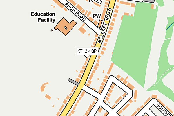 KT12 4QP map - OS OpenMap – Local (Ordnance Survey) KT12 4QP map - OS OpenMap – Local (Ordnance Survey)