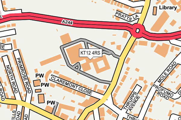 KT12 4RS map - OS OpenMap – Local (Ordnance Survey) KT12 4RS map - OS OpenMap – Local (Ordnance Survey)