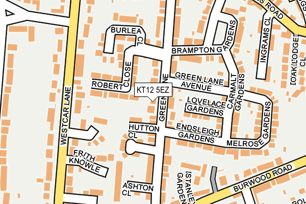 KT12 5EZ map - OS OpenMap – Local (Ordnance Survey) KT12 5EZ map - OS OpenMap – Local (Ordnance Survey)