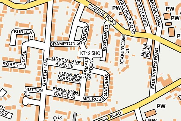 KT12 5HQ map - OS OpenMap – Local (Ordnance Survey) KT12 5HQ map - OS OpenMap – Local (Ordnance Survey)