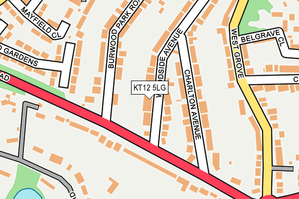 KT12 5LG map - OS OpenMap – Local (Ordnance Survey) KT12 5LG map - OS OpenMap – Local (Ordnance Survey)