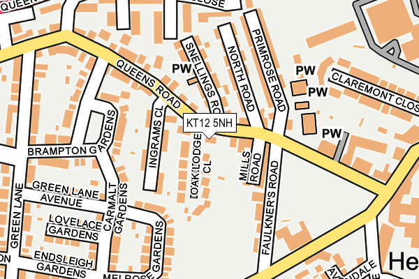 KT12 5NH map - OS OpenMap – Local (Ordnance Survey) KT12 5NH map - OS OpenMap – Local (Ordnance Survey)