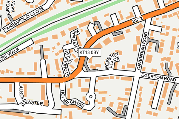 KT13 0BY map - OS OpenMap – Local (Ordnance Survey)
