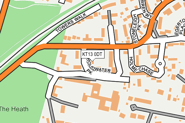 KT13 0DT map - OS OpenMap – Local (Ordnance Survey) KT13 0DT map - OS OpenMap – Local (Ordnance Survey)