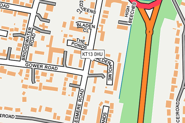 KT13 0HU map - OS OpenMap – Local (Ordnance Survey) KT13 0HU map - OS OpenMap – Local (Ordnance Survey)