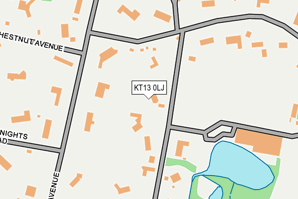 KT13 0LJ map - OS OpenMap – Local (Ordnance Survey) KT13 0LJ map - OS OpenMap – Local (Ordnance Survey)
