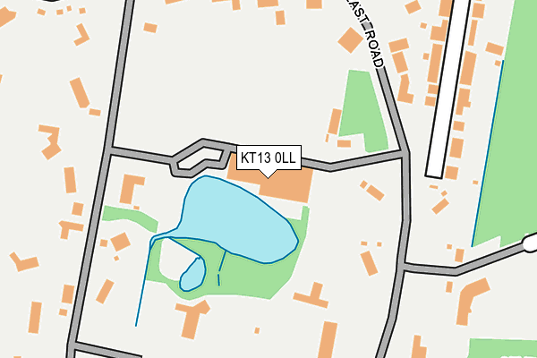 KT13 0LL map - OS OpenMap – Local (Ordnance Survey) KT13 0LL map - OS OpenMap – Local (Ordnance Survey)