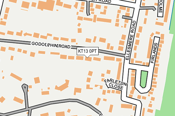 KT13 0PT map - OS OpenMap – Local (Ordnance Survey) KT13 0PT map - OS OpenMap – Local (Ordnance Survey)
