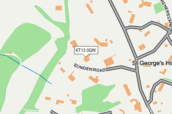 KT13 0QW map - OS OpenMap – Local (Ordnance Survey) KT13 0QW map - OS OpenMap – Local (Ordnance Survey)
