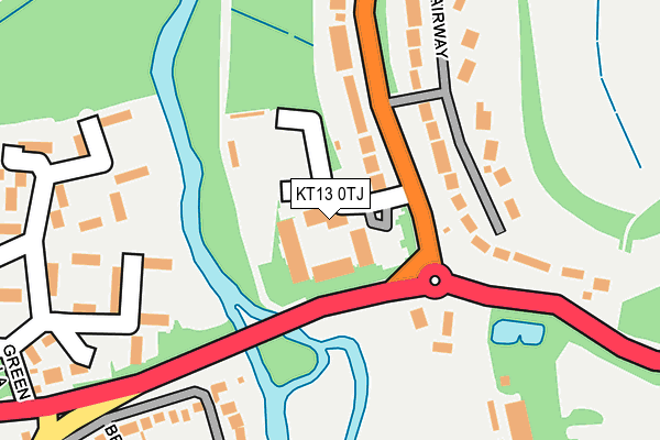 KT13 0TJ map - OS OpenMap – Local (Ordnance Survey) KT13 0TJ map - OS OpenMap – Local (Ordnance Survey)