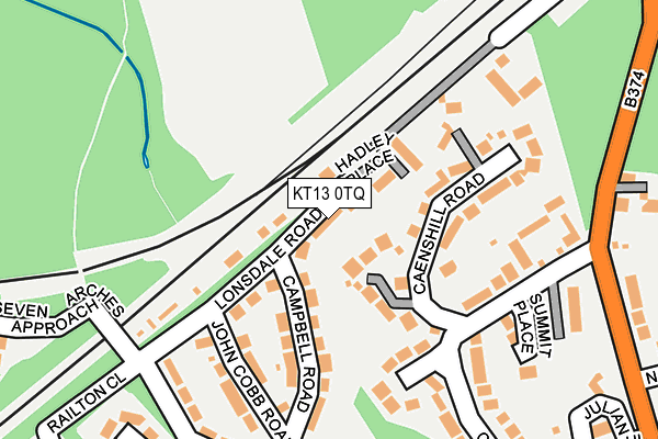 KT13 0TQ map - OS OpenMap – Local (Ordnance Survey) KT13 0TQ map - OS OpenMap – Local (Ordnance Survey)