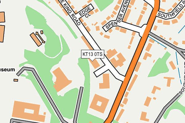 KT13 0TS map - OS OpenMap – Local (Ordnance Survey) KT13 0TS map - OS OpenMap – Local (Ordnance Survey)