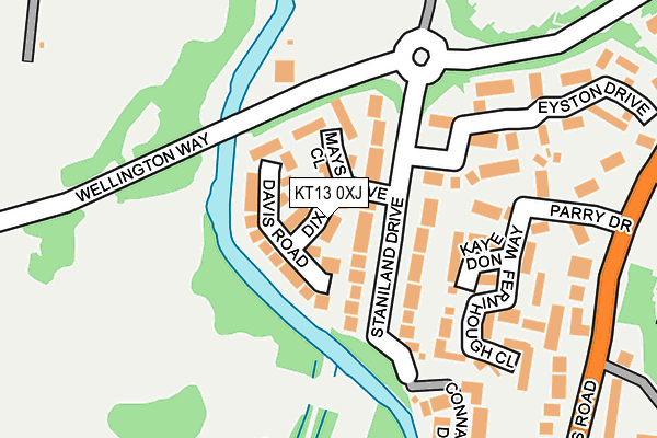 KT13 0XJ map - OS OpenMap – Local (Ordnance Survey) KT13 0XJ map - OS OpenMap – Local (Ordnance Survey)