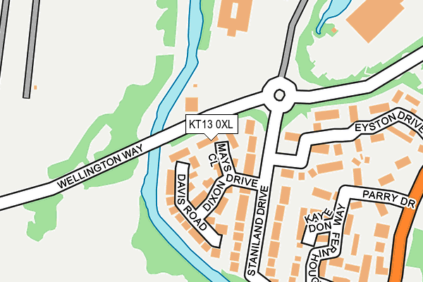 KT13 0XL map - OS OpenMap – Local (Ordnance Survey) KT13 0XL map - OS OpenMap – Local (Ordnance Survey)
