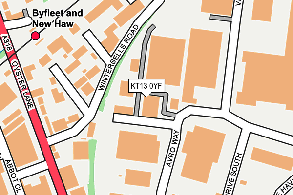 KT13 0YF map - OS OpenMap – Local (Ordnance Survey) KT13 0YF map - OS OpenMap – Local (Ordnance Survey)