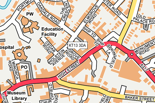 KT13 3DA map - OS OpenMap – Local (Ordnance Survey) KT13 3DA map - OS OpenMap – Local (Ordnance Survey)