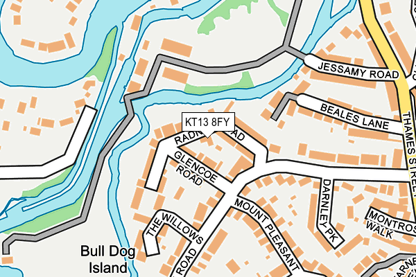 KT13 8FY map - OS OpenMap – Local (Ordnance Survey) KT13 8FY map - OS OpenMap – Local (Ordnance Survey)