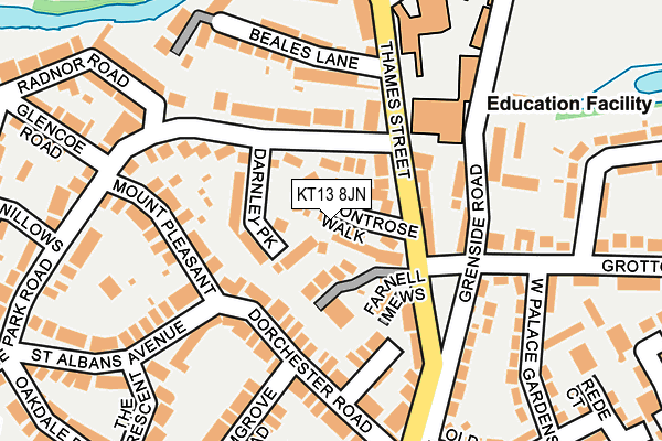KT13 8JN map - OS OpenMap – Local (Ordnance Survey) KT13 8JN map - OS OpenMap – Local (Ordnance Survey)
