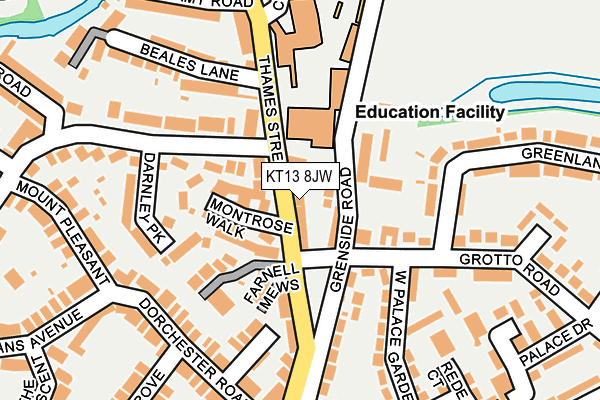 KT13 8JW map - OS OpenMap – Local (Ordnance Survey) KT13 8JW map - OS OpenMap – Local (Ordnance Survey)