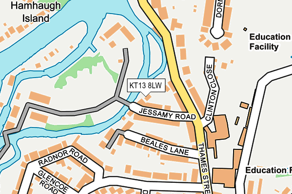 KT13 8LW map - OS OpenMap – Local (Ordnance Survey) KT13 8LW map - OS OpenMap – Local (Ordnance Survey)