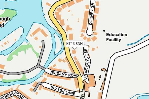 KT13 8NH map - OS OpenMap – Local (Ordnance Survey) KT13 8NH map - OS OpenMap – Local (Ordnance Survey)