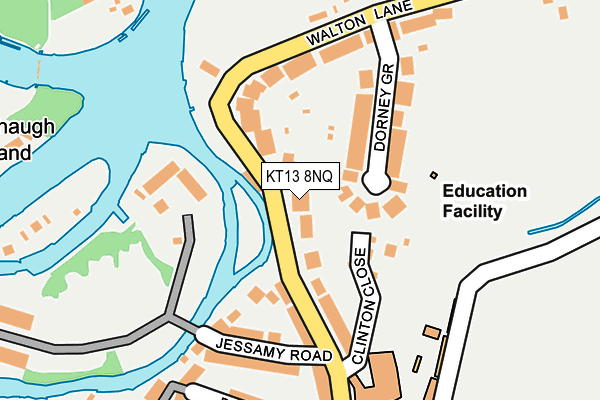 KT13 8NQ map - OS OpenMap – Local (Ordnance Survey) KT13 8NQ map - OS OpenMap – Local (Ordnance Survey)