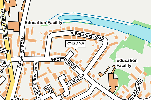 KT13 8PW map - OS OpenMap – Local (Ordnance Survey) KT13 8PW map - OS OpenMap – Local (Ordnance Survey)
