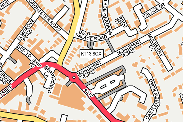 KT13 8QX map - OS OpenMap – Local (Ordnance Survey) KT13 8QX map - OS OpenMap – Local (Ordnance Survey)