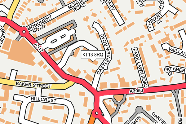 KT13 8RQ map - OS OpenMap – Local (Ordnance Survey) KT13 8RQ map - OS OpenMap – Local (Ordnance Survey)