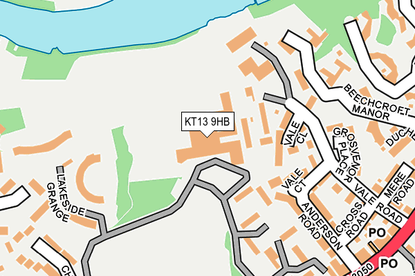 KT13 9HB map - OS OpenMap – Local (Ordnance Survey) KT13 9HB map - OS OpenMap – Local (Ordnance Survey)