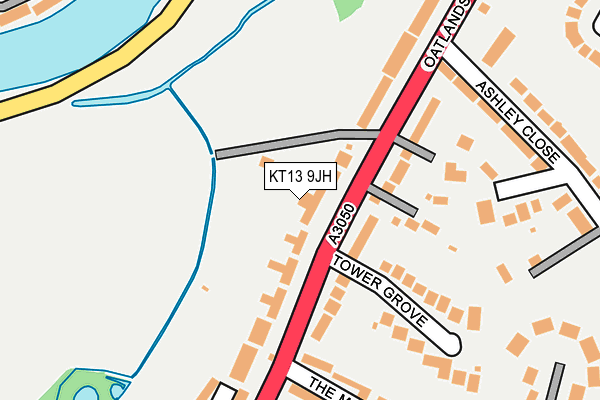 KT13 9JH map - OS OpenMap – Local (Ordnance Survey) KT13 9JH map - OS OpenMap – Local (Ordnance Survey)