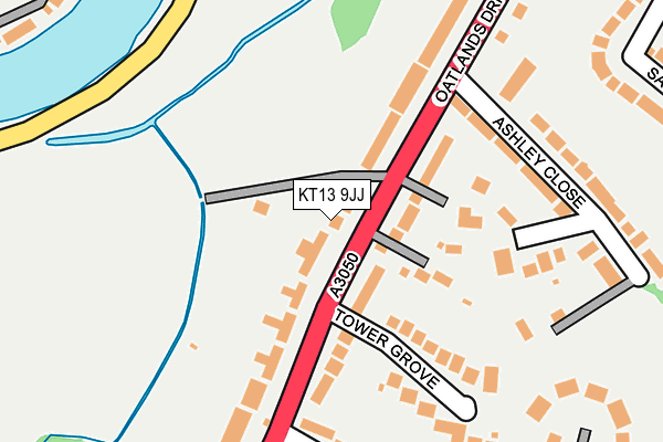 KT13 9JJ map - OS OpenMap – Local (Ordnance Survey) KT13 9JJ map - OS OpenMap – Local (Ordnance Survey)