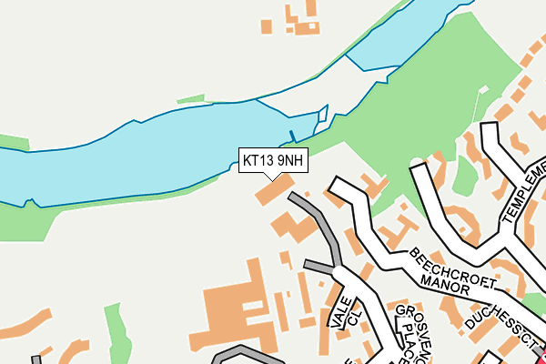 KT13 9NH map - OS OpenMap – Local (Ordnance Survey) KT13 9NH map - OS OpenMap – Local (Ordnance Survey)