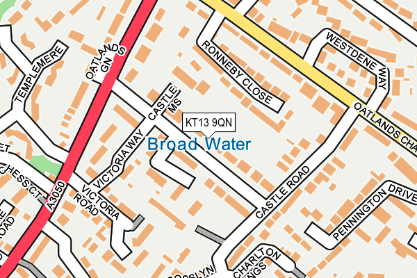 KT13 9QN map - OS OpenMap – Local (Ordnance Survey) KT13 9QN map - OS OpenMap – Local (Ordnance Survey)