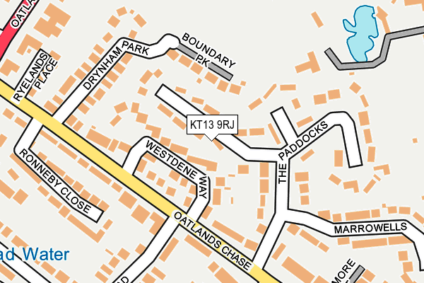 KT13 9RJ map - OS OpenMap – Local (Ordnance Survey) KT13 9RJ map - OS OpenMap – Local (Ordnance Survey)