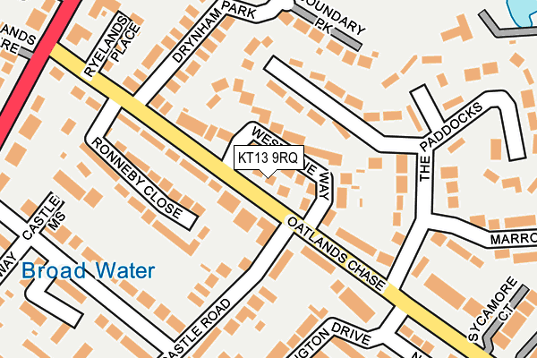 KT13 9RQ map - OS OpenMap – Local (Ordnance Survey) KT13 9RQ map - OS OpenMap – Local (Ordnance Survey)