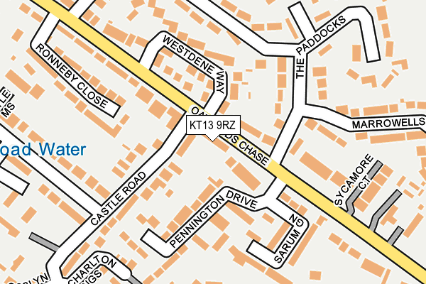 KT13 9RZ map - OS OpenMap – Local (Ordnance Survey) KT13 9RZ map - OS OpenMap – Local (Ordnance Survey)