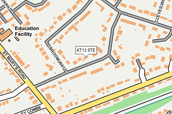 KT13 9TE map - OS OpenMap – Local (Ordnance Survey) KT13 9TE map - OS OpenMap – Local (Ordnance Survey)