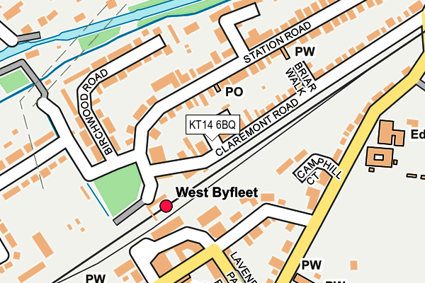 KT14 6BQ map - OS OpenMap – Local (Ordnance Survey) KT14 6BQ map - OS OpenMap – Local (Ordnance Survey)