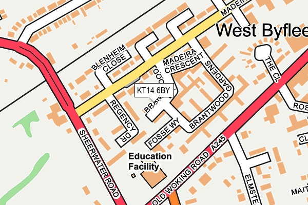 KT14 6BY map - OS OpenMap – Local (Ordnance Survey) KT14 6BY map - OS OpenMap – Local (Ordnance Survey)
