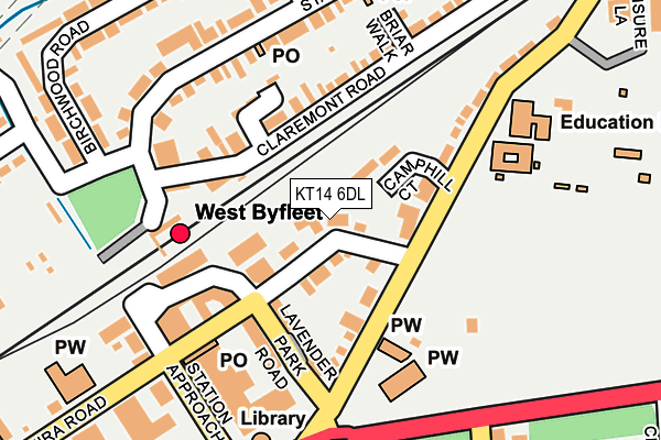 KT14 6DL map - OS OpenMap – Local (Ordnance Survey) KT14 6DL map - OS OpenMap – Local (Ordnance Survey)
