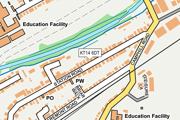 KT14 6DT map - OS OpenMap – Local (Ordnance Survey) KT14 6DT map - OS OpenMap – Local (Ordnance Survey)