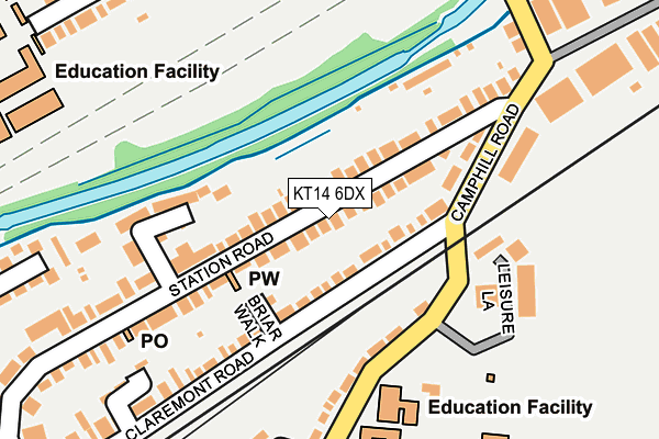 KT14 6DX map - OS OpenMap – Local (Ordnance Survey) KT14 6DX map - OS OpenMap – Local (Ordnance Survey)