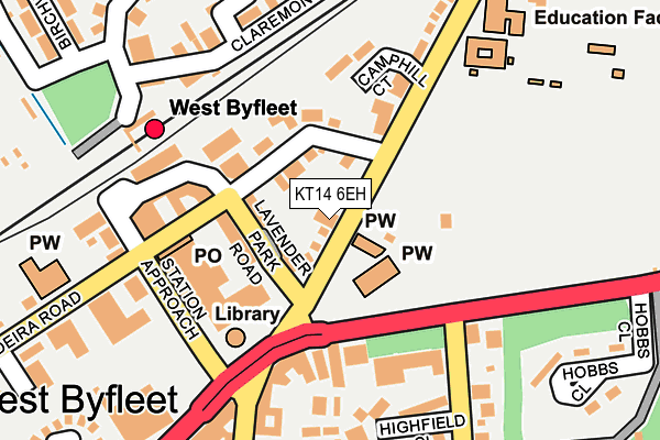 KT14 6EH map - OS OpenMap – Local (Ordnance Survey) KT14 6EH map - OS OpenMap – Local (Ordnance Survey)