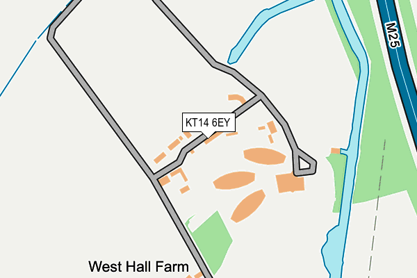 KT14 6EY map - OS OpenMap – Local (Ordnance Survey) KT14 6EY map - OS OpenMap – Local (Ordnance Survey)